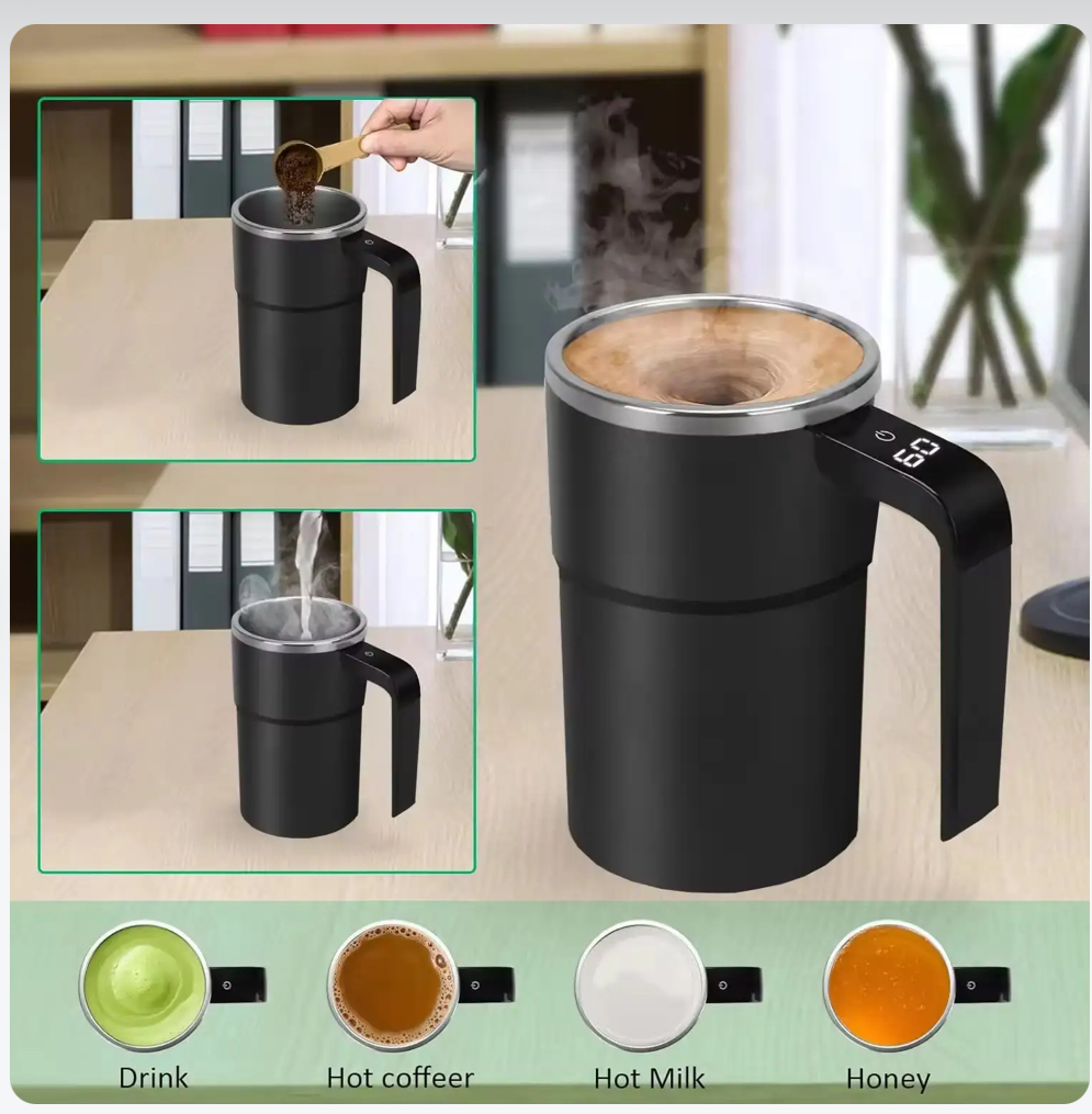 AutoMix Smart Mug Self Stirring Mug With Temperature Display